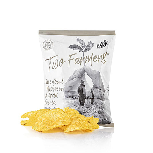 Two Farmers - Chips de pommes de terre "Woodland Mushroom & Wild Garlic", 40 g