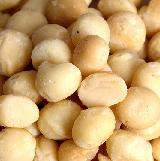 Noix de macadamia, entières, grillées, à l'huile de tournesol, salées, 1 kg