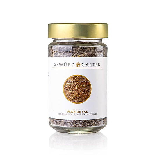 Gewürzgarten - Flor de Sal, handgeschöpft, avec poivre Cuvee, 170 g