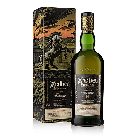 Flasche Ardbeg Anthology Unicorn´s Tale 14 Jahre Single Malt Islay Whisky 700 ml, 46,0% Vol - Produktfoto