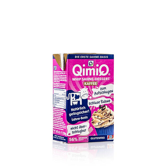 QimiQ Whip Kaffee Sahne Dessert, kalt aufschlagbar, 250 g - Perfekte Kaffeesahne für schnelle und leckere Desserts, kalt aufschlagbar