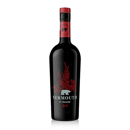 Glasflasche Waalem Vermouth Rot, mit 18 % vol Alkoholgehalt, hergestellt auf der Insel Föhr, 700 ml