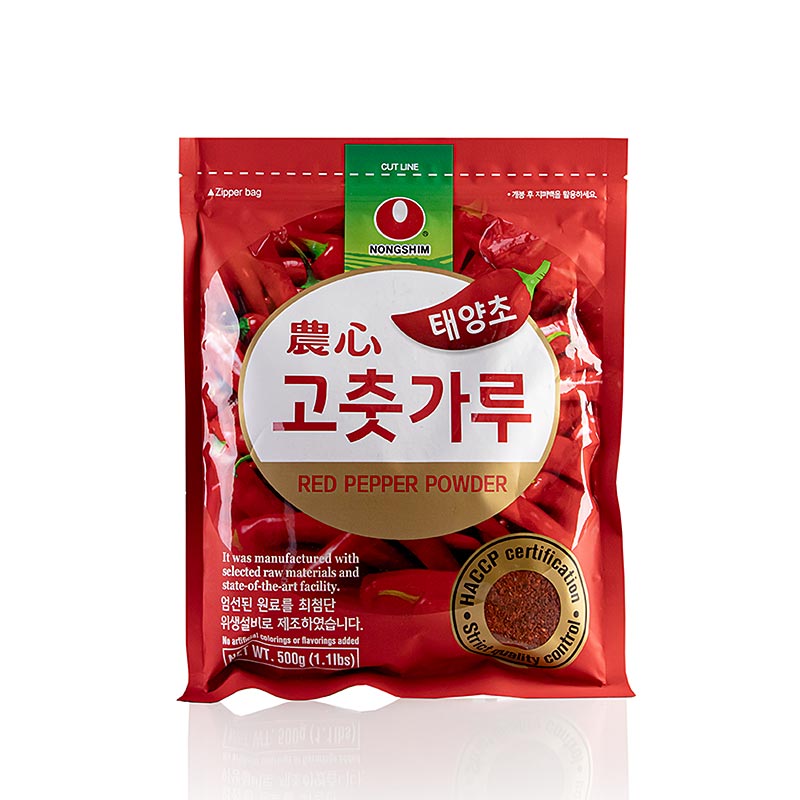 Chili Pulver, grob, 500 g für Kim Chi und Nongshim Gochugaru
