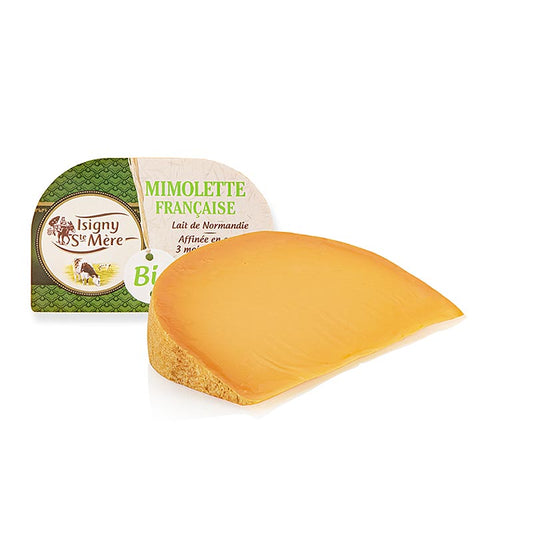 Mimolette, französischer Hartkäse aus Kuhmilch, BIO, 200 g - hochwertiger Bio-Käse aus Frankreich, hergestellt aus Kuhmilch