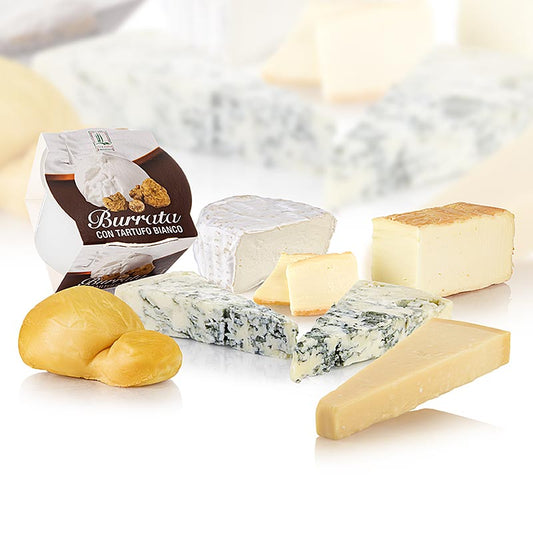 Käse Set Italien, 6 Sorten, 955 g, 6 tlg - Eine Auswahl von sechs verschiedenen italienischen Käsesorten in einem Set