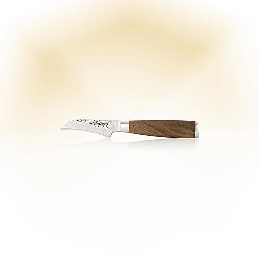 Damast Vogelschnabel Schälmesser (Tourniermesser), 7,5cm, adelmayer®, 1 St - Hochwertiges und scharfes Schälmesser mit Damastmuster und 7,5cm Klinge