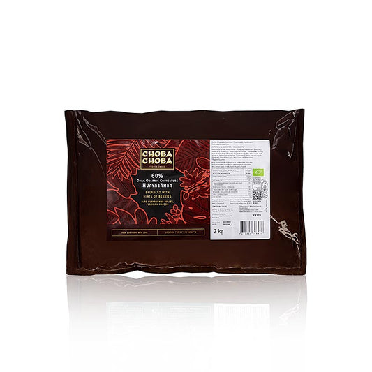 Huyabamba, 60% Bitter Couverture, Callets, Choba Choba, BIO, 2 kg - Hochwertige Bitterschokolade in Callet-Form, aus biologischem Anbau, 60% Kakaoanteil, 2 kg-Packung