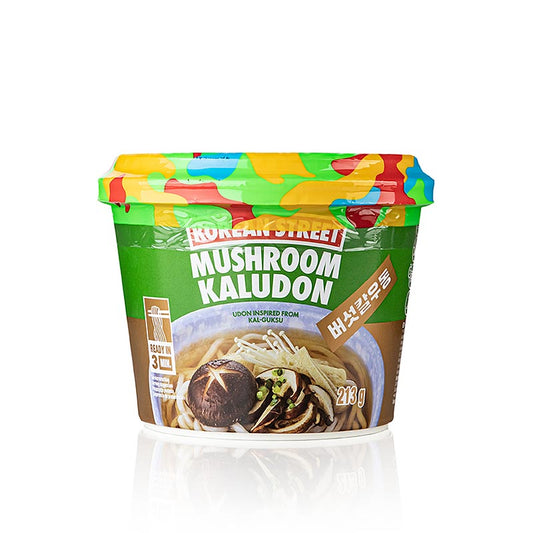 Instant Cup Nouilles Kaudon Mushroom, Udon au goût de champignon, Korean Street, 230 g