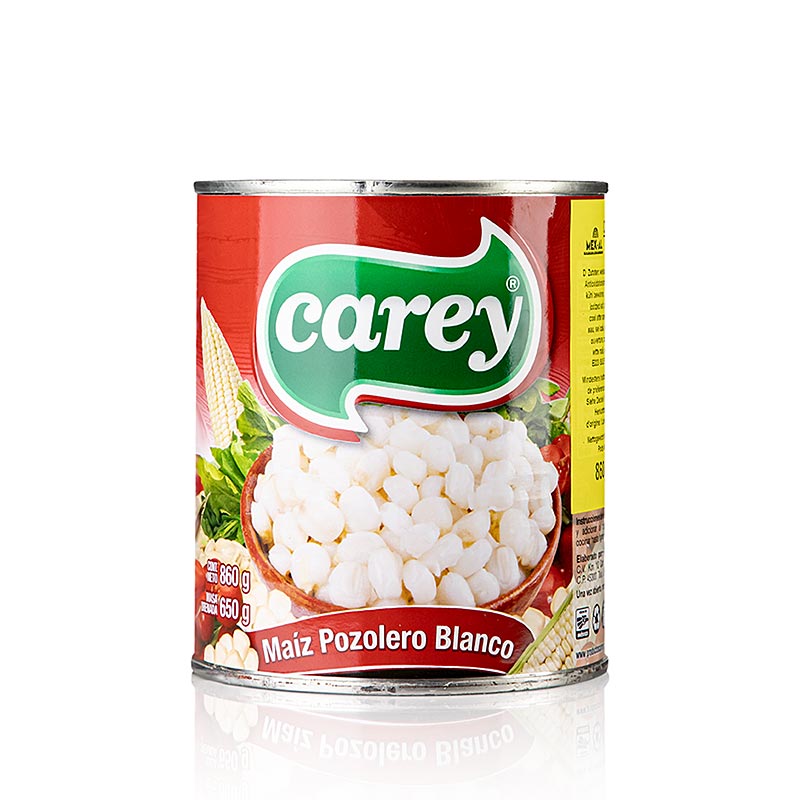 weiße vorgekochte Maiskörner für Pozole-Suppe, 860 g Dose