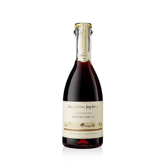 Jörg Geiger Inspiration 42 -Johannisbeere Apfel Brombeere, still, alkoholfrei, 375 ml - Ein erfrischender und alkoholfreier Fruchtsecco mit Johannisbeere, Apfel und Brombeere in einer 375 ml Flasche