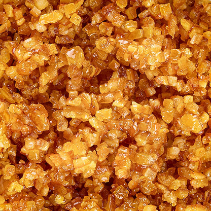 Scorza d'arancia candita, arancia a cubetti, tritata finemente, 250 g