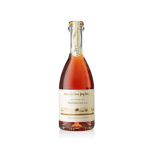 Jörg Geiger Inspiration 45 Traube Lapsang Souchong, still, alkoholfrei, 375 ml - alkoholfreier Trauben-Apfel-Secco mit rauchigem Lapsang Souchong Tee, handgemacht in Deutschland