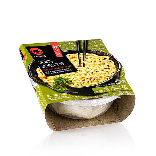 Obento Ramen Schüssel Spicy Sesame, geeignet für die Mikrowelle, 240 g - Asiatischer Ramen-Nudel-Snack in einer Schüssel mit würziger Sesamsoße