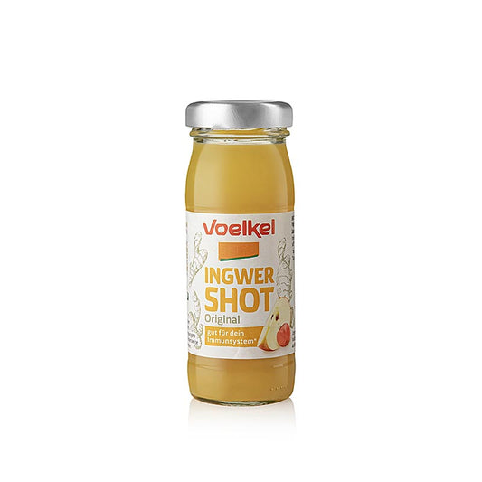 Bio-Ingwer-Shot von Voelkel, vegan, 95 ml, natürliche Zutaten, gesunde Erfrischung