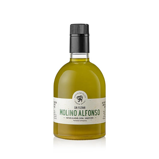Natives Olivenöl Extra Molino Alfonso Fresco 2024, Arbequina, Spanien, 500 ml - Bio-Olivenöl aus Spanien, hergestellt vom renommierten Molino Alfonso, 500 ml Flasche