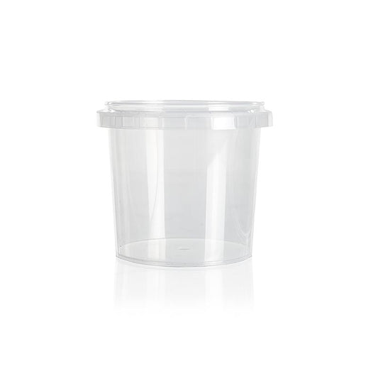 Barattolo di plastica "Circlecup", rotondo, SENZA coperchio, ø 95x85mm, 370ml, 1 pz.