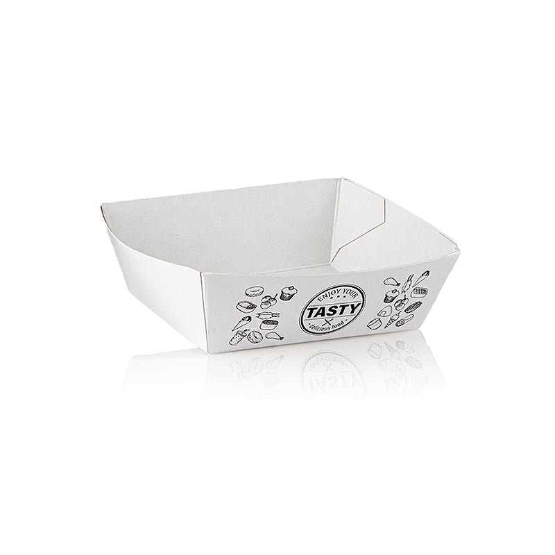 Vassoio per patatine fritte "Tasty", S, 90x70x35 mm, cartone, 400 pezzi
