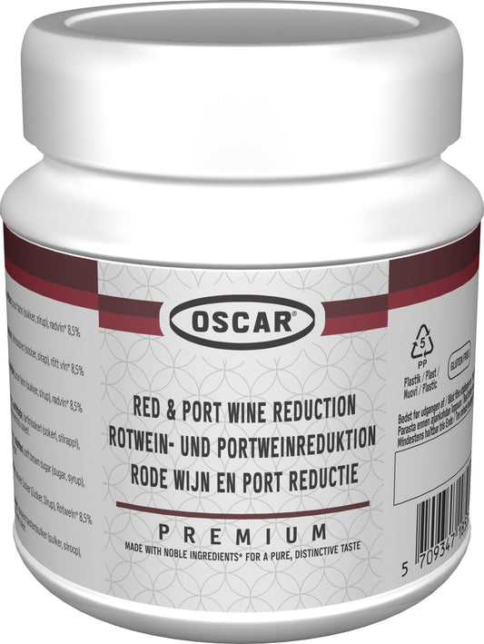 Oscar Concentrato di vino rosso e riduzione di Porto, senza glutine, 580 g