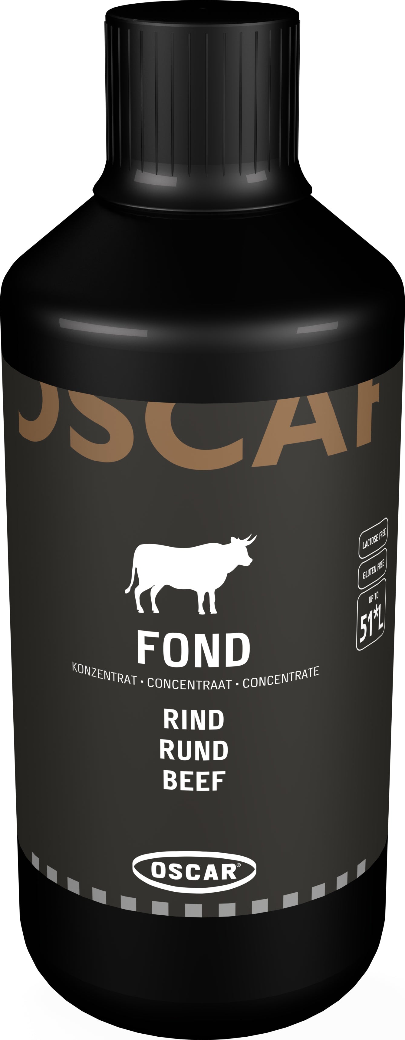 Concentré Oscar - Fond de bœuf, liquide, Sans gluten(pour environ 51 litres), 1 l