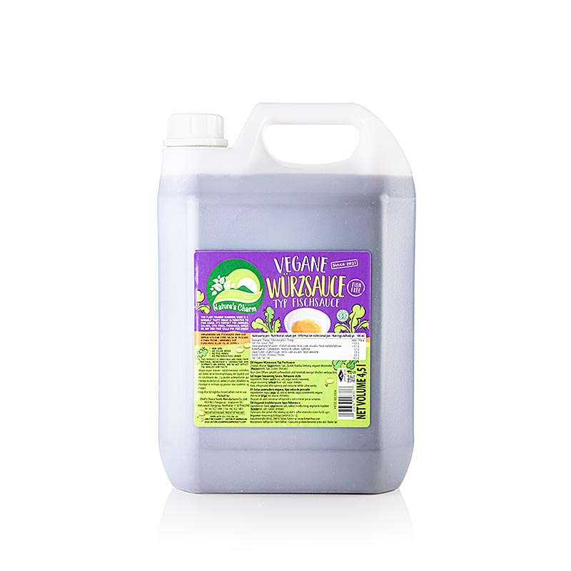 Salsa di condimento vegana "Tipo salsa di pesce", NATURE'S CHARM, 4,5 litri