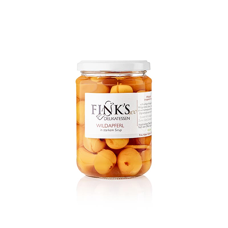 Wildapferl, in starkem Sirup, Fink´s Delikatessen (Wildäpfel), 375 g