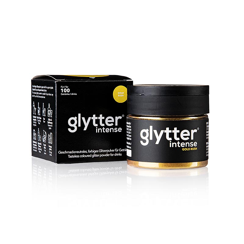Dekoback - paillettes « Intense Gold Rush », poudre de paillettes alimentaire, 10 g