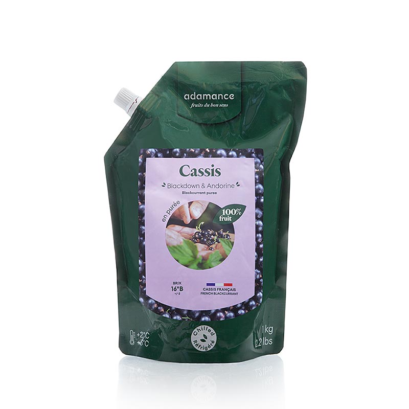 Adamance Schwarze Johannisbeere (Cassis), ungezuckert, pasteurisiert, 1 kg