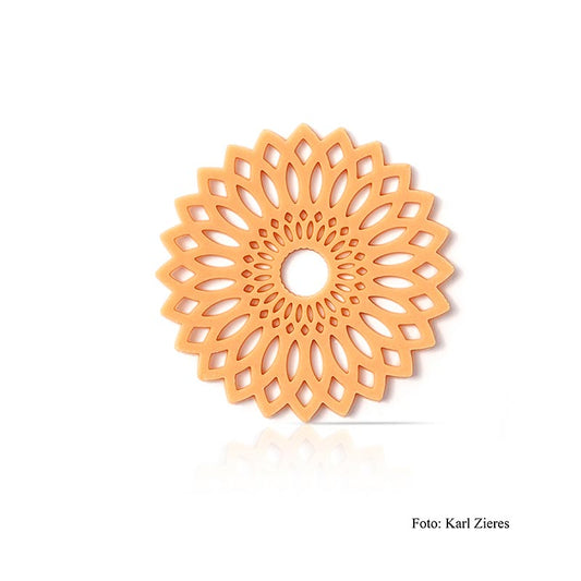 Schokoaufleger "Flower Amber"(Blume), weiß, Dobla, 294 g, 216 St