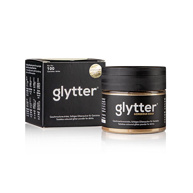 glytter "Gorgeous Gold", Poudre scintillante alimentaire, 10 g