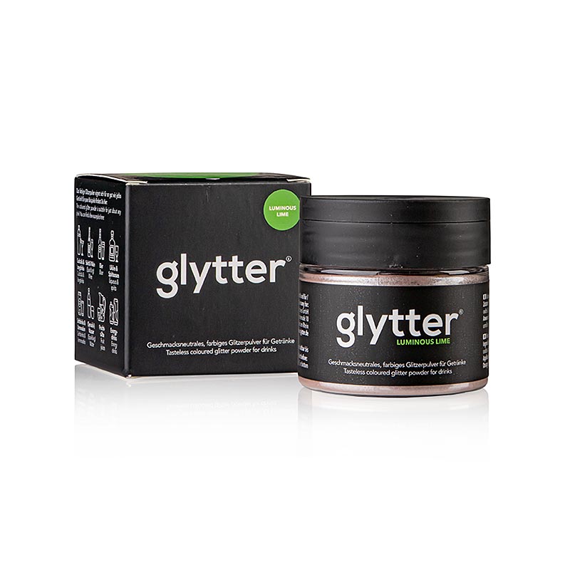 glytter "Luminous Lime", glitter alimentare in polvere (verde neon), 10 g