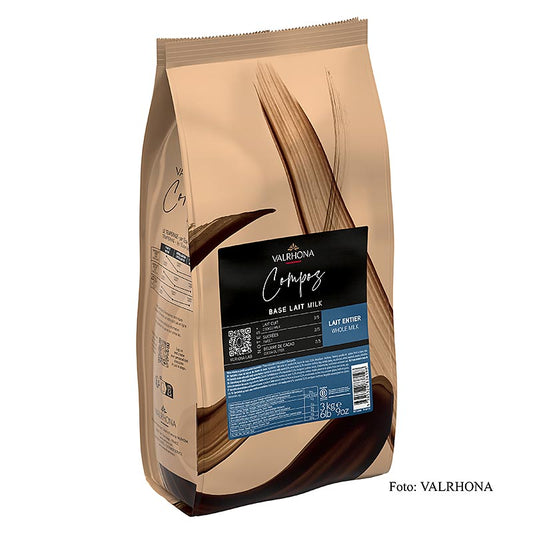 Valrhona Compoz Schokoladen - Vollmilchbasis, Callets, 3 kg