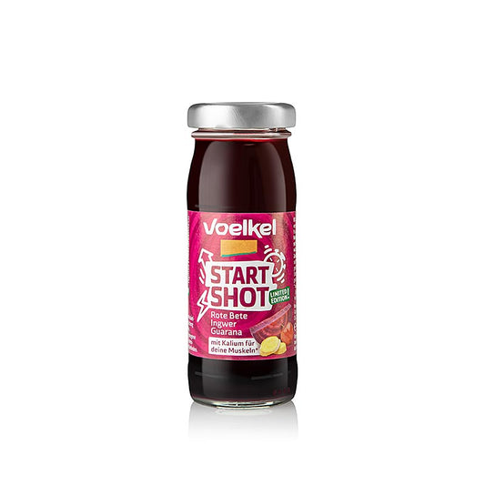 Voelkel - Shot alla barbabietola rossa, zenzero e guaranà, biologico e vegano, 95 ml