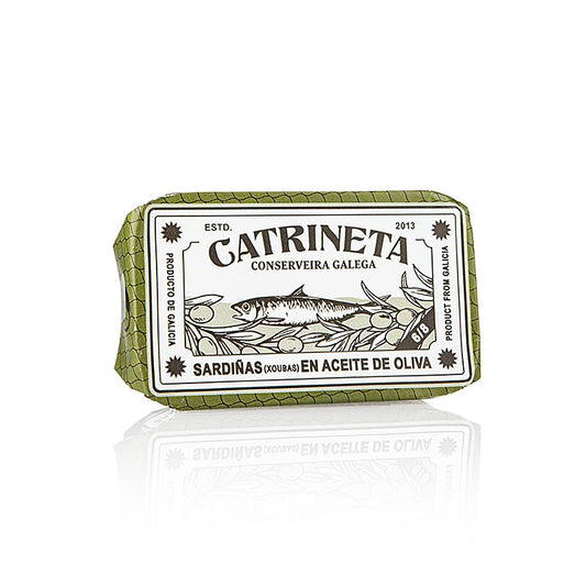 Cortes GourMed Sardinen, XOUBAS, ganz, in Olivenöl, Catrineta, 81 g
