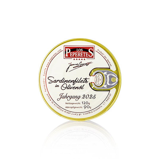 JELOPA - Filetti di sardine dell'annata 2025, Olio d'oliva, Los Peperetes, 120 g