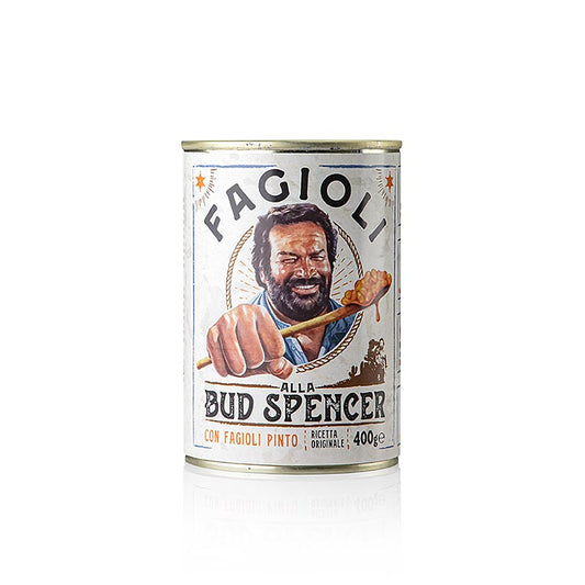 Bud Power - Fagioli alla Bud Spencer Original, Borlotti Bohnen in Tomatensauce & Speck, 400 g