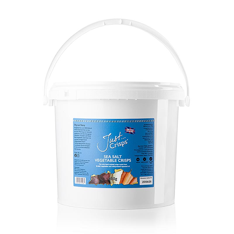 Chips de légumes (panais, carotte, betterave rouge), Just Crisps, 600 g