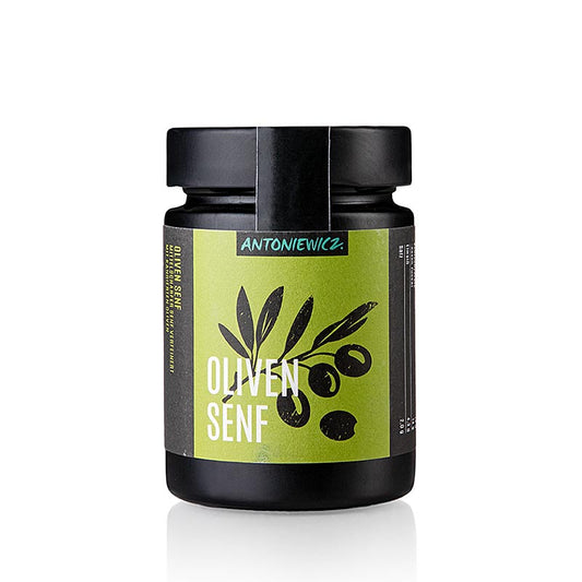 Heiko Antoniewicz - Olivensenf, mittelscharfer Senf mit kandierten Oliven, 180 ml