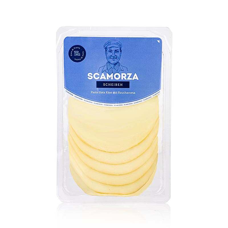 Scamorza Scheiben, geräucherter Pasta Filata Käse, Casa di Pietro, 110 g