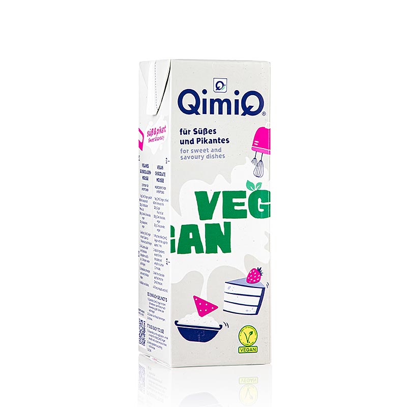 QimiQ VEGAN Whip im Tetrapack, Sahne-Basis Aufschlagbar/ NATUR, 1 kg