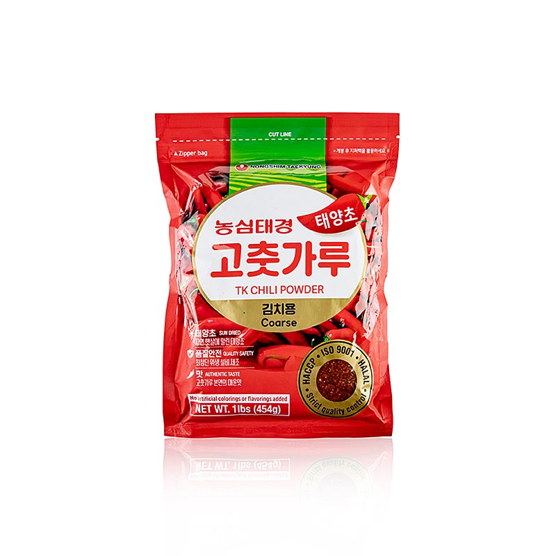Peperoncino in polvere, macinato grossolanamente, ad esempio per il kimchi (KimChi), Nongshim (Gochugaru), 454 g