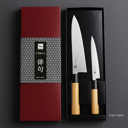 Lot de couteaux HSET 2 Haiku - Couteau de chef H06 + couteau Yobocho H14, 2 pièces