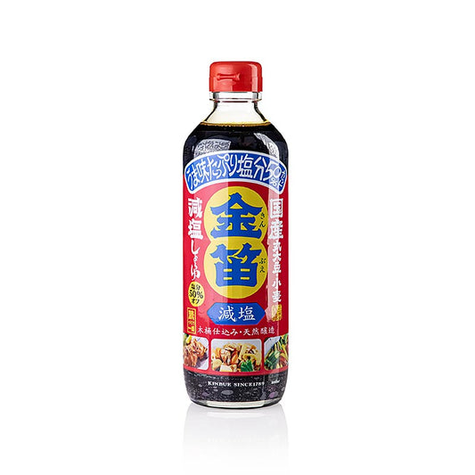 Sauce soja sans OGM, Shoyu, à teneur réduite en sel, Fueki, Japon, 600 ml