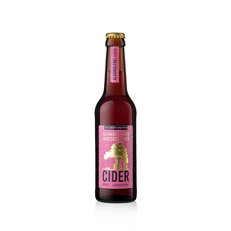 Jörg Geiger Cidre de fruits des prairies souabes ROSÉ sans alcool, sec, bio, 330 ml