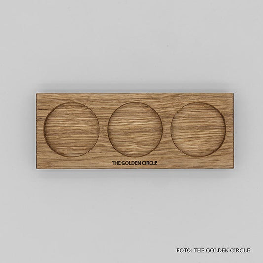 THE GOLDEN CIRCLE - Gewürzbrett für 3 Gewürze, 225x85x25 mm, deutsche Eiche, 1 St