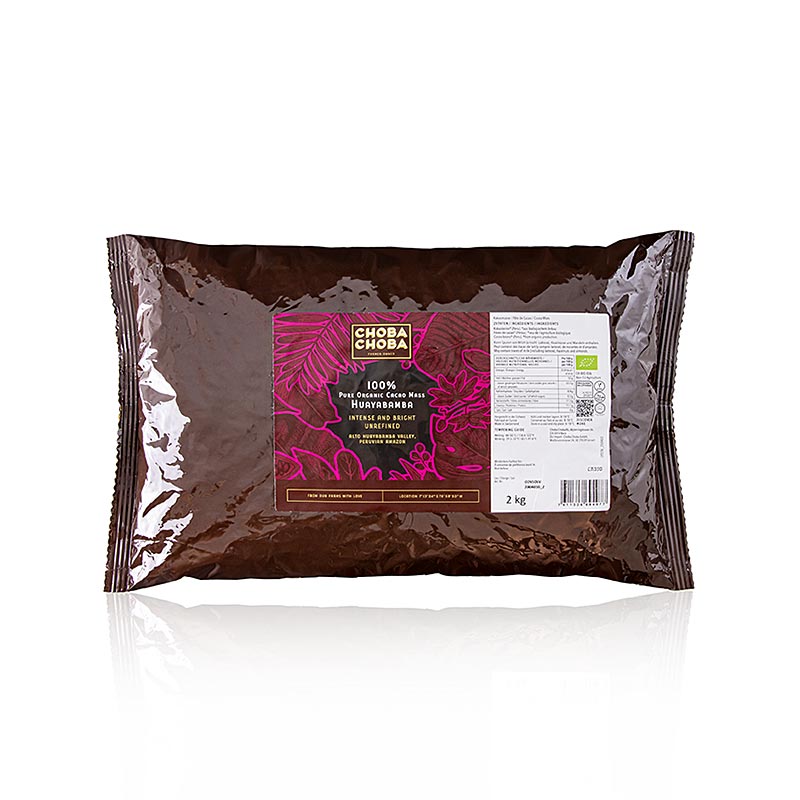 Huayabamba, pâte de cacao 100 %, callets, Choba Choba, bio, 2 kg