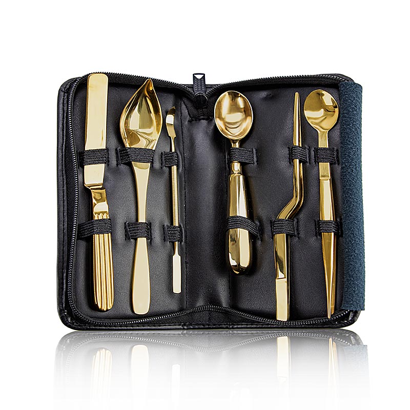 Set d'ustensiles Top Chef Signature pour cuisiniers professionnels, doré, 100 % Chef, 1 pièce