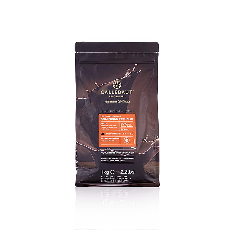 Chocolat noir Origine République dominicaine 70 %, callets, Cacao Barry, 1 kg