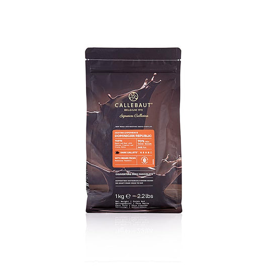 Callebaut - Origine Dunkle Schokolade Dominikanische Republik 70%, Callets, Cacao Barry, 1 kg