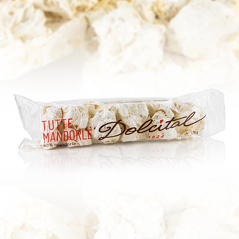 Torrone Riegel - mit Mandel, hart, Dolcital (Tuttemandorle), 170 g