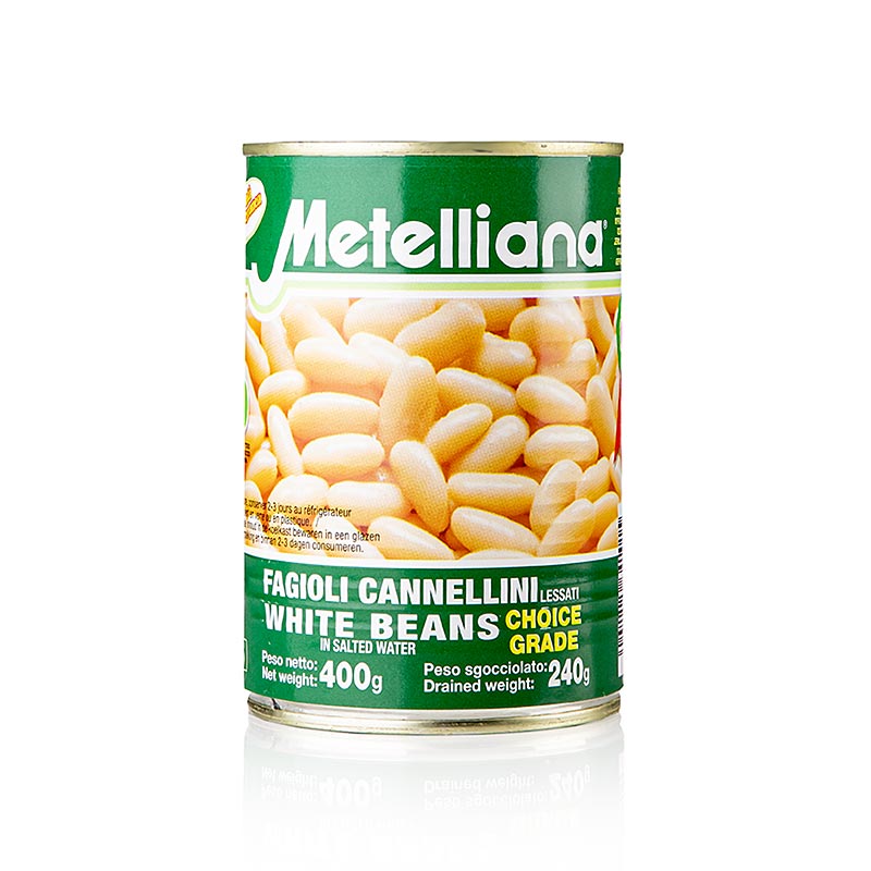 Haricots cannellini, blancs et petits, Metelliana, 410 g